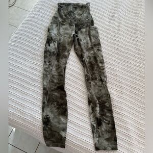 lululemon athletica align tie-dye green leggings